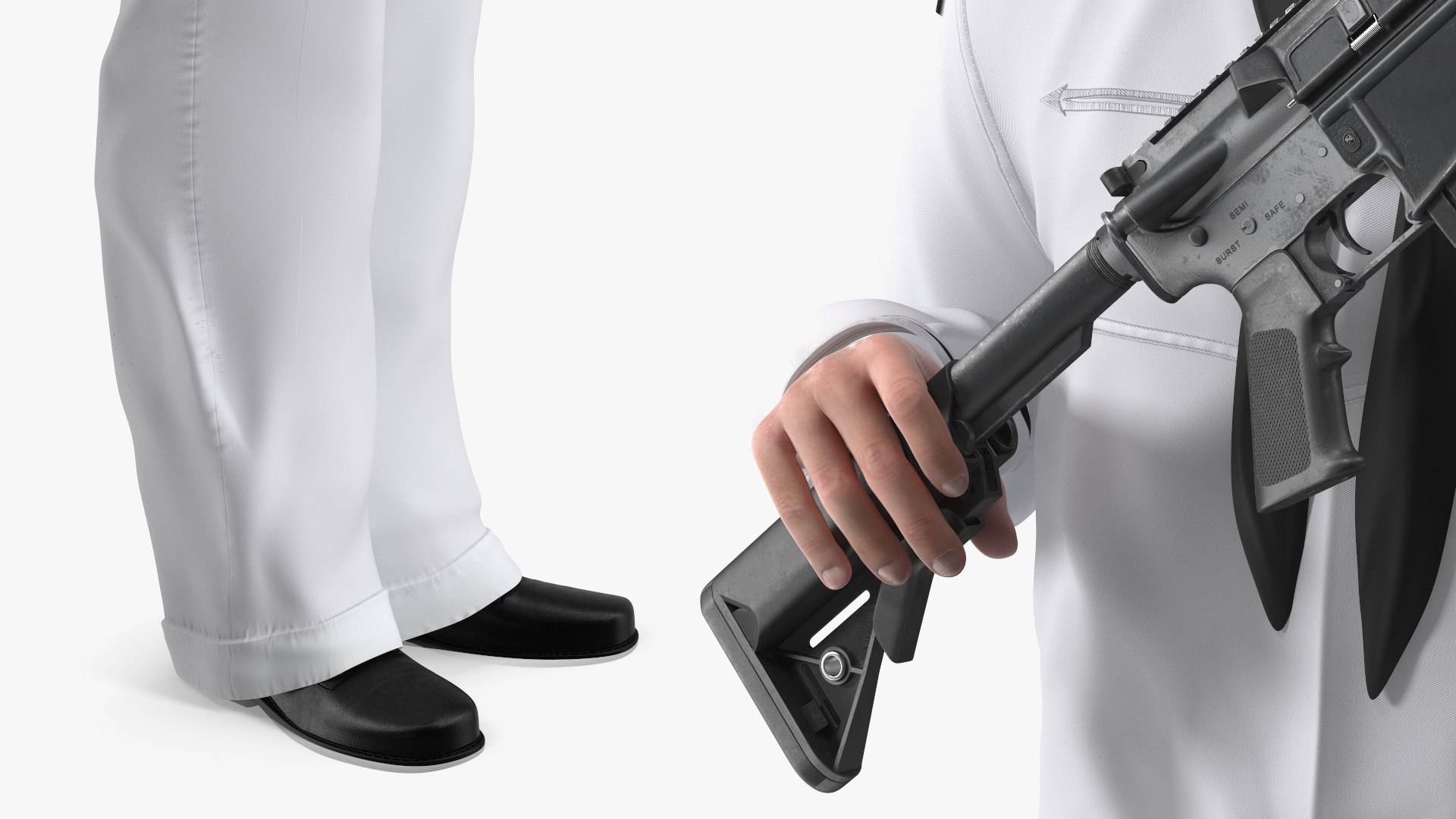 3D US Navy Sailor With Assault Rifle - TurboSquid 2392369