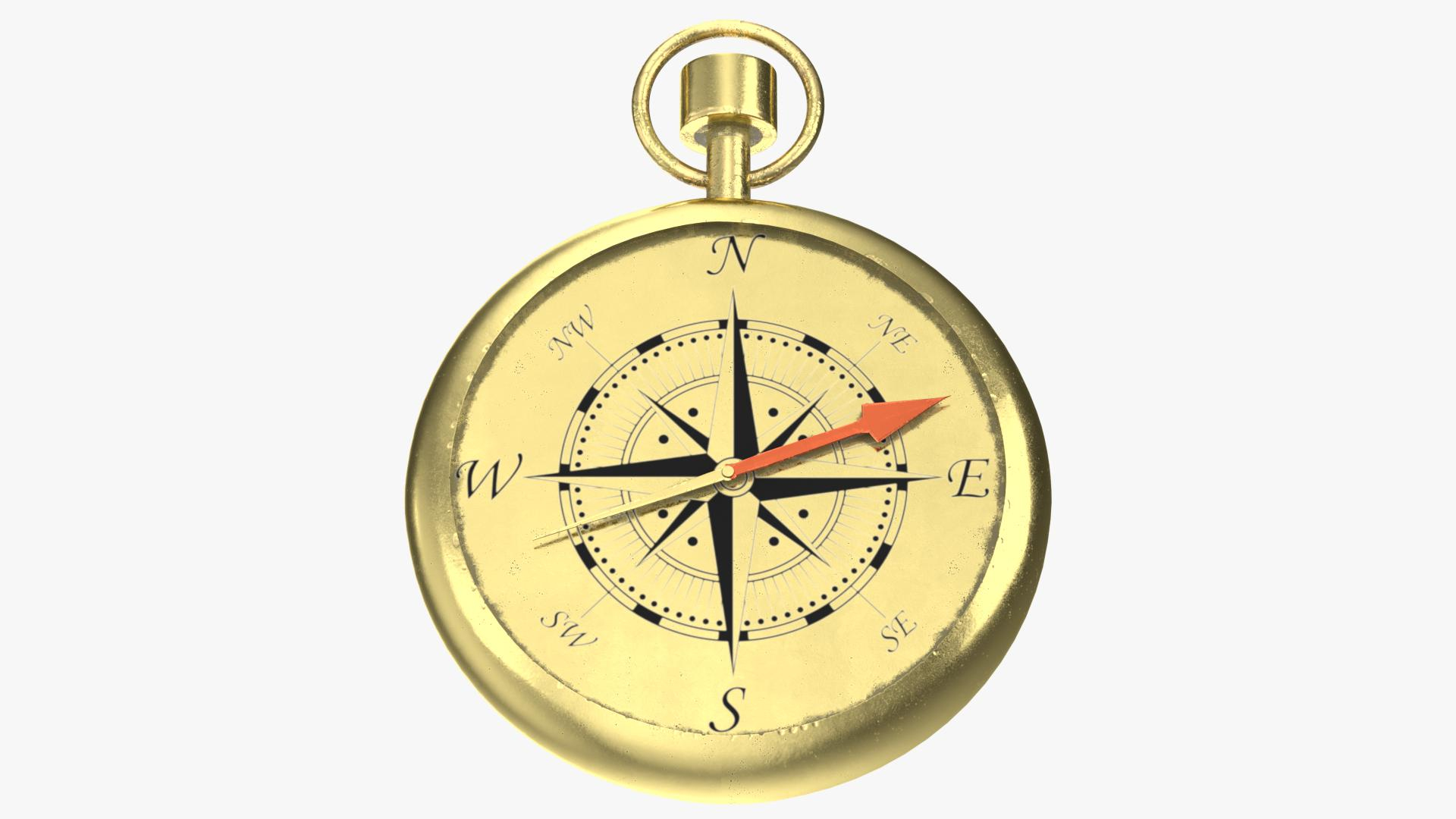 3D Vintage Compass Model - TurboSquid 1200519