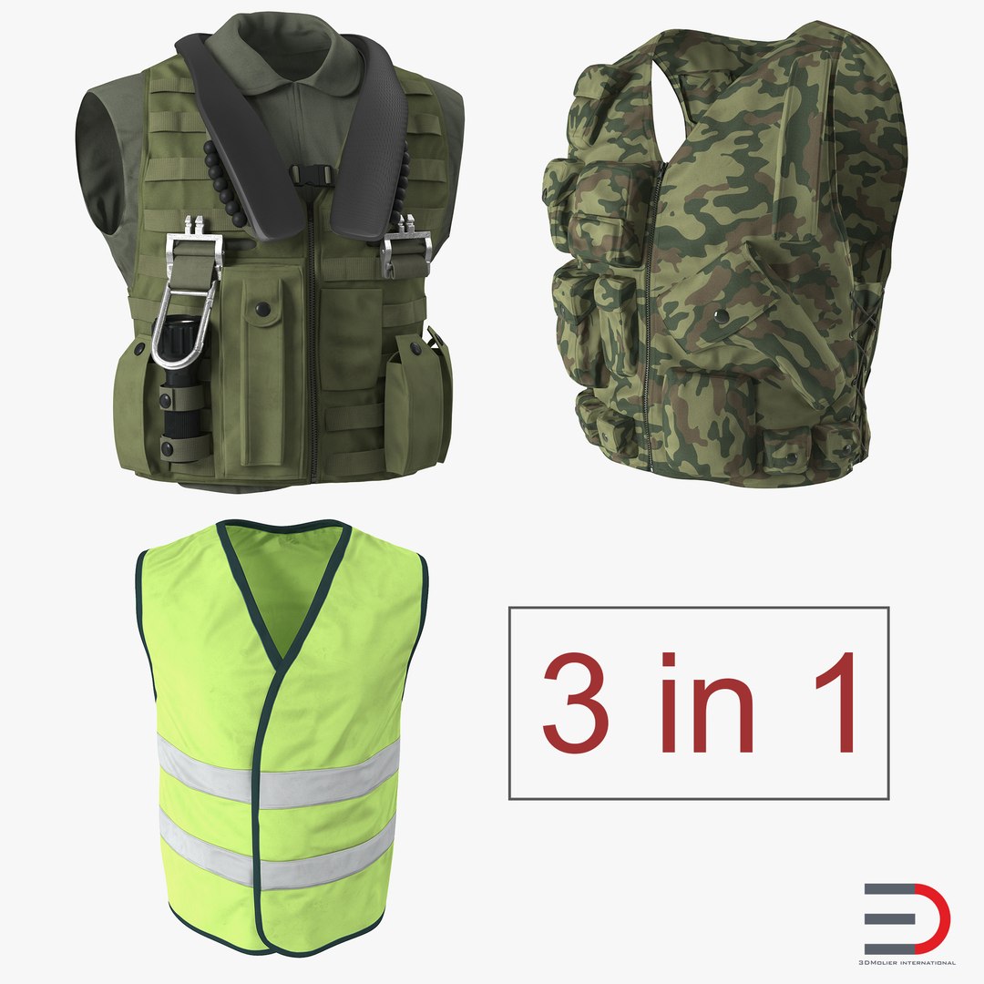 Vests 3D Models Collection 2 3D model preview