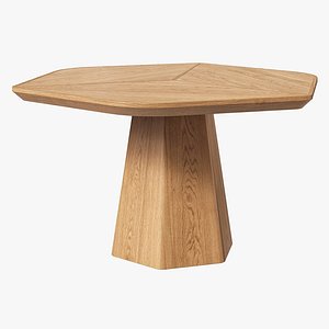 1stDibs Hexagonal Sculptural Evolve Dining Table 3D