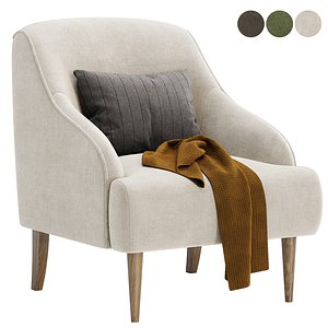 3D Aubrey Upholstered Armchair model