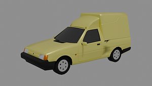 Ukrainian Car ZAZ 110557 Tavria PickUp - Van 1993 Free low-poly