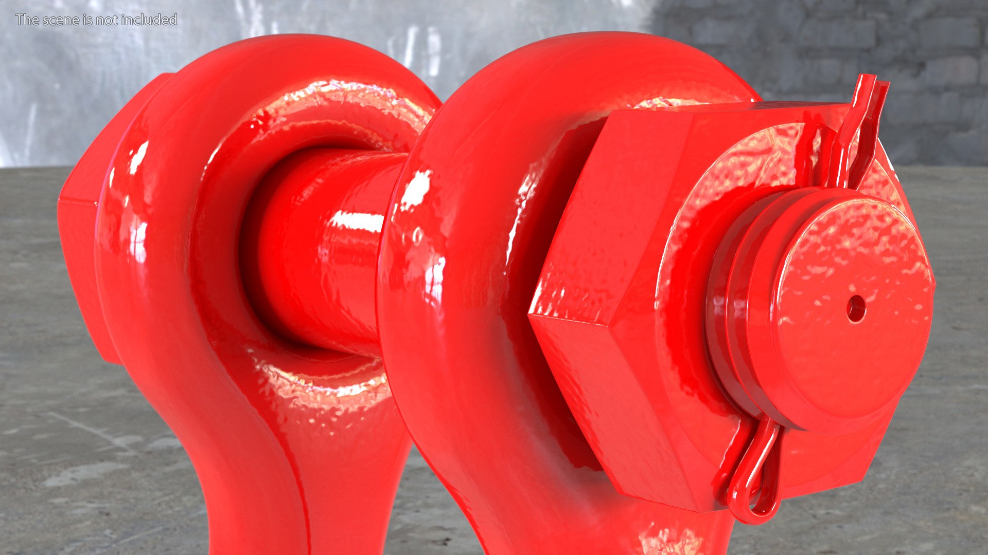 3D Model Red Anchor Shackle - TurboSquid 2022718