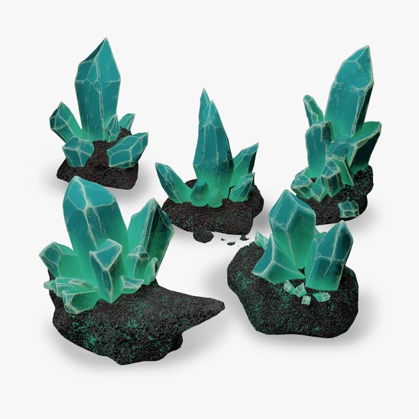 3D Mineral Crystal set model