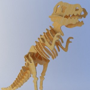 3d model t-rex laser cut