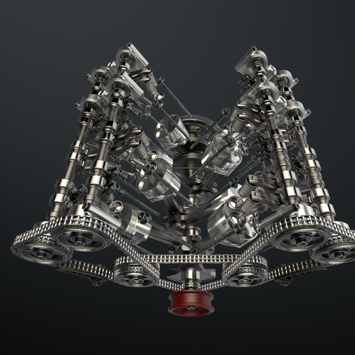 modelo 3d Motor W8 trabajando animado - TurboSquid 1865590