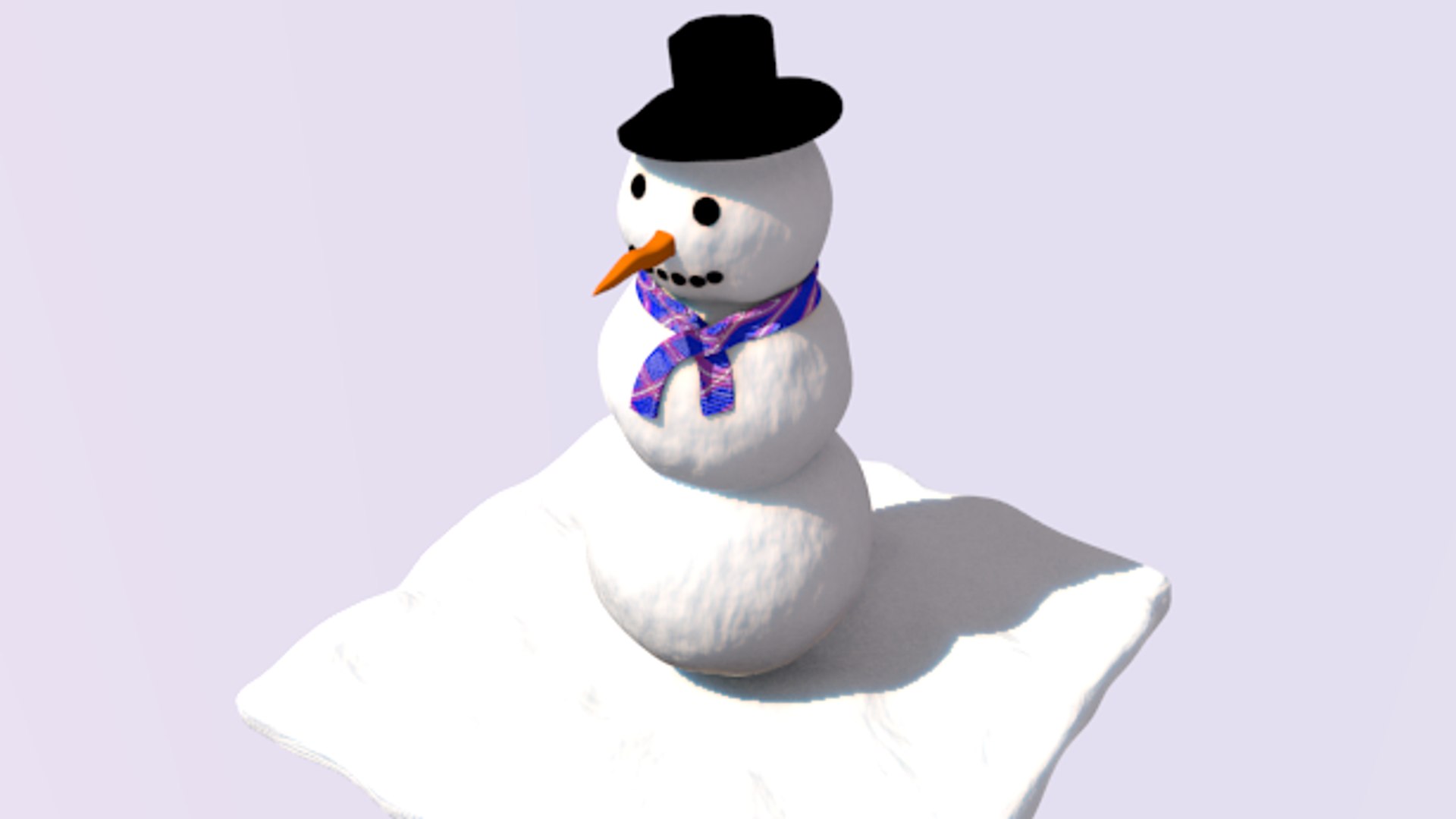 snow snowman 3d model