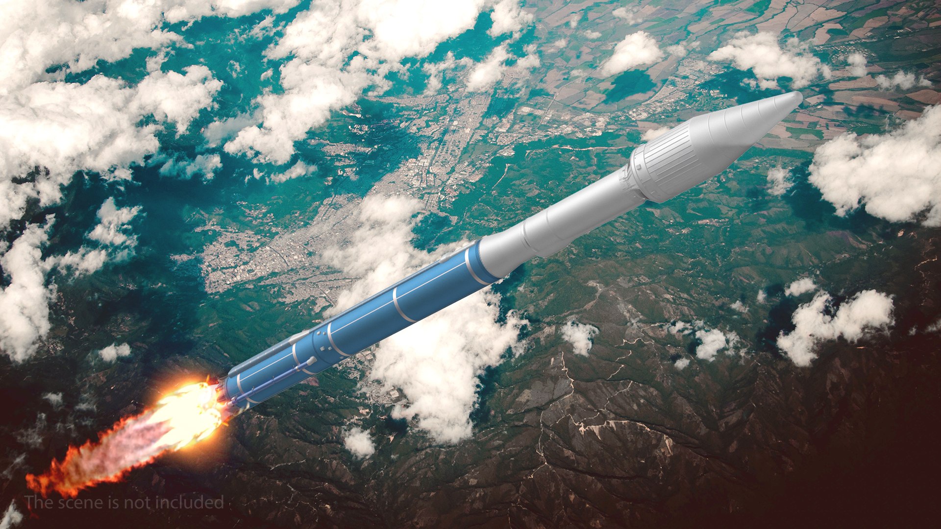 Space Launch Vehicle 3D model preview