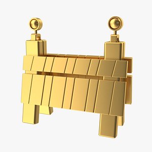 Golden Traffic Barrier Icon