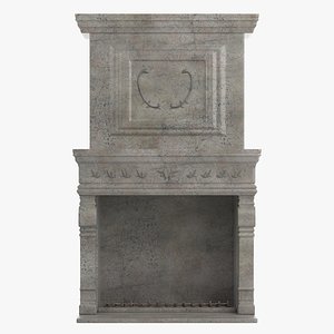 baroque fireplace 3d model