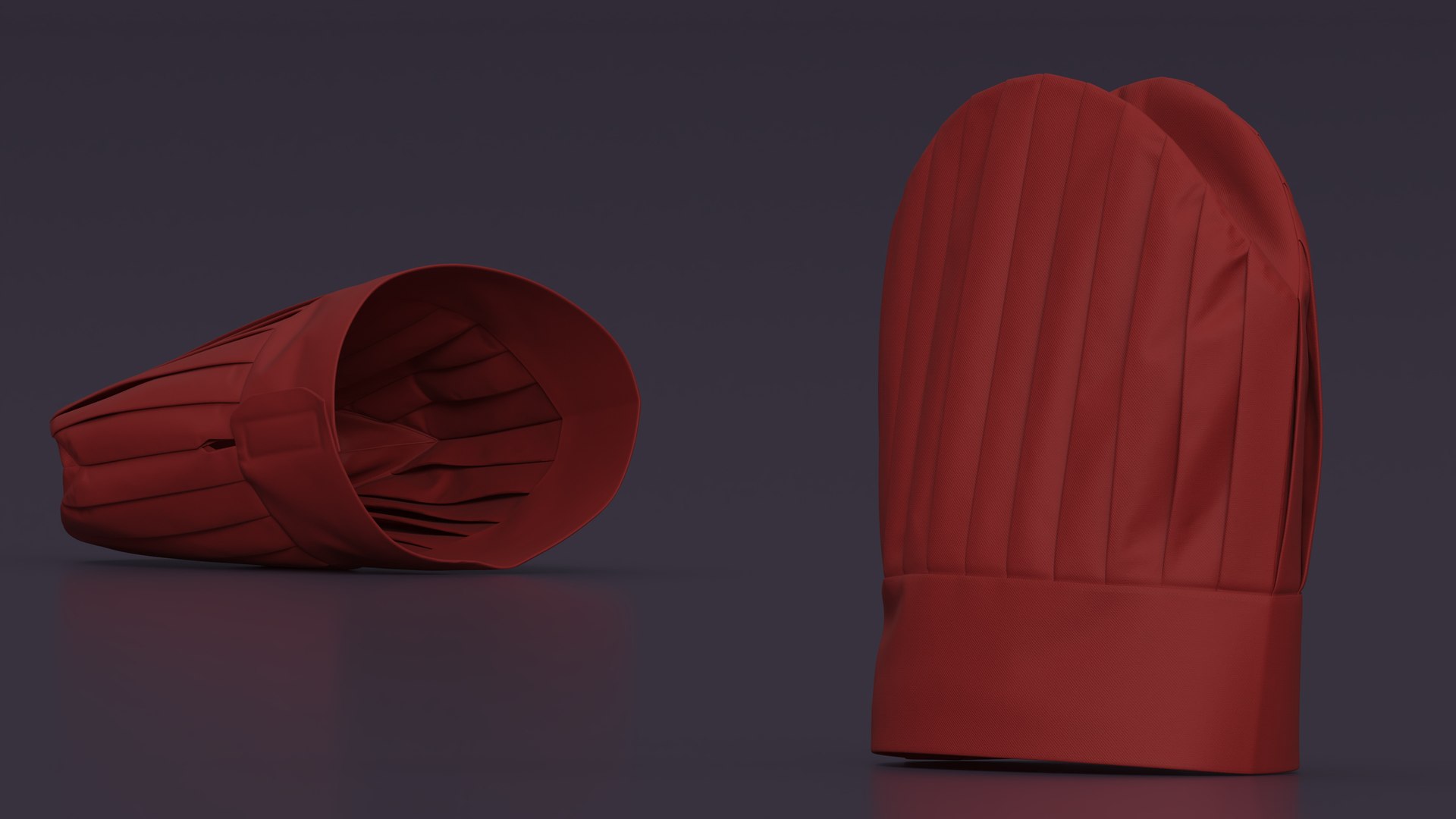 Tall Chef Hat in Red Color 3D model https://p.turbosquid.com/ts-thumb/p2/sJXKNF/oD/tall_chef_hat_in_red_color_005/jpg/1721288382/1920x1080/fit_q87/7fd21bca721572316f0ad14b6cce71efea4f0f78/tall_chef_hat_in_red_color_005.jpg