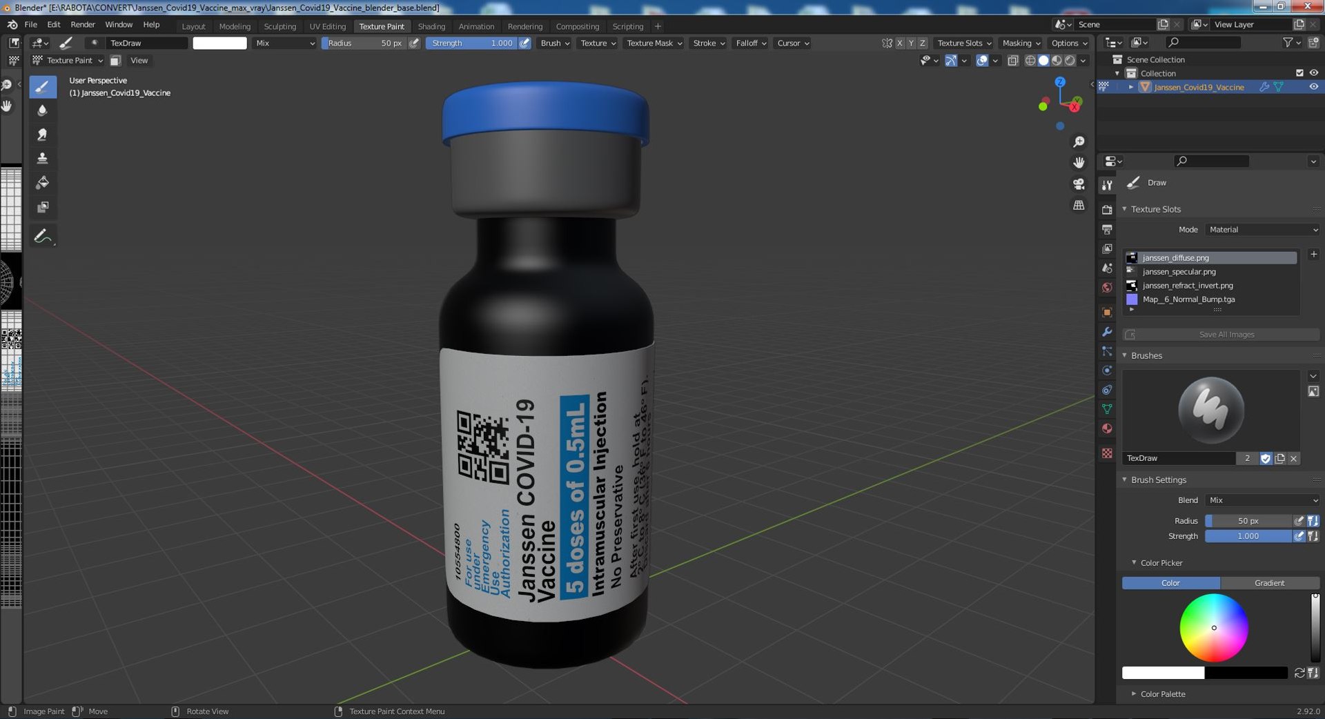 Janssen Covid19 Vaccine 3D model https://p.turbosquid.com/ts-thumb/p2/vL4t6N/S3/janssencovid19vaccine3dmodel018/jpg/1636963047/1920x1080/fit_q87/36385513e4d563ff5de24a40d75a5e45d45f59f7/janssencovid19vaccine3dmodel018.jpg