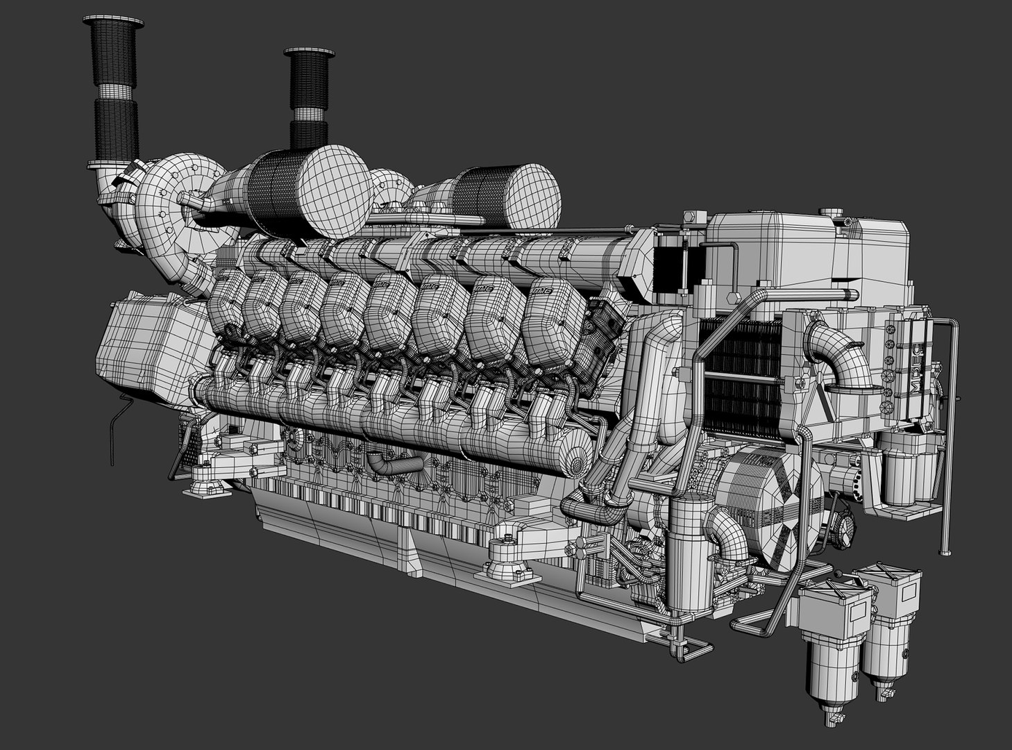 3D yacht marine engine - TurboSquid 1356125