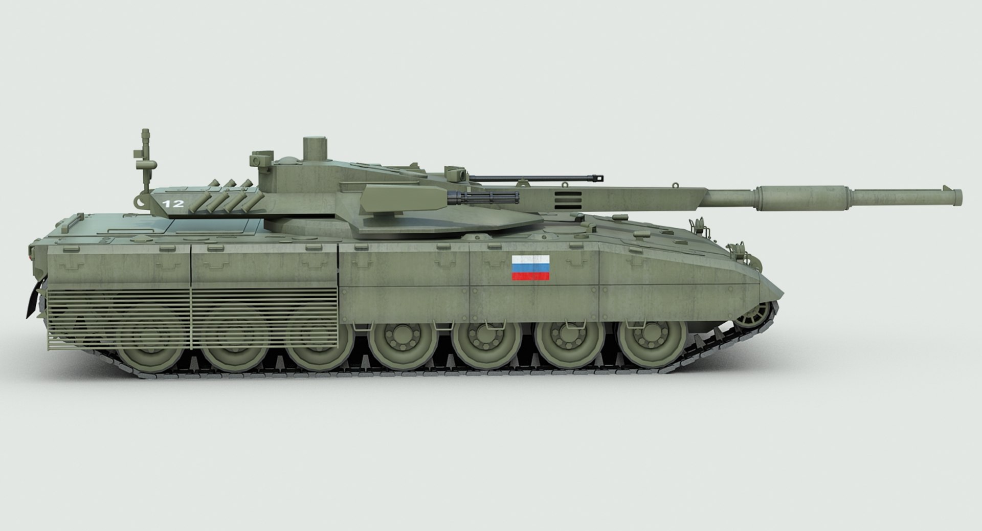 Russian T14 Armata Battle Tank 3d 3ds