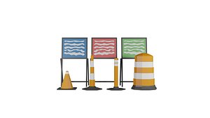 3D Road Closure Pack model