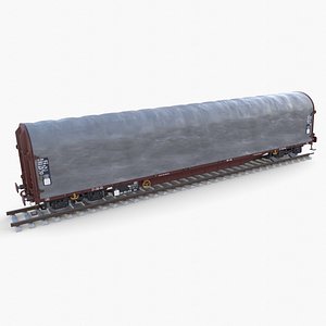 3D CFR Sliding Tarp Rail Car v1 model