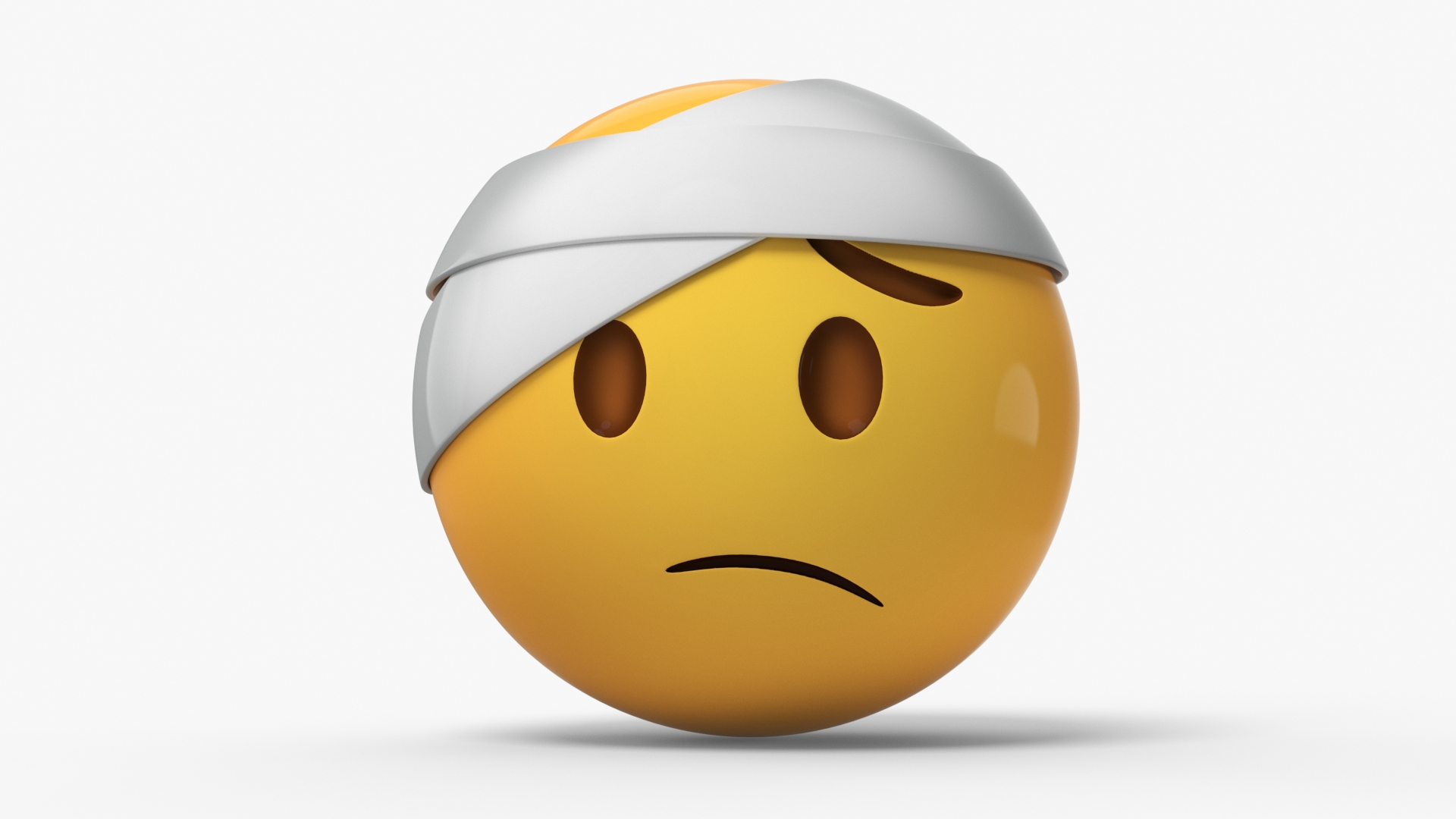 3D Emoji Bandaged Head Face TurboSquid 2240463