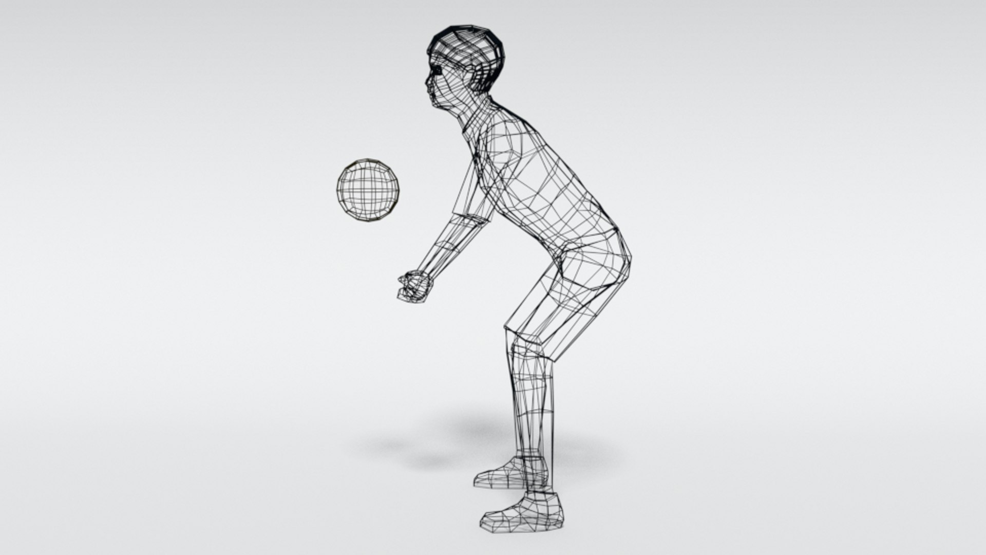 Kid playing volleyball ball 3D model - TurboSquid 1493500