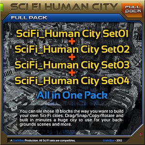 scifi human city pack max