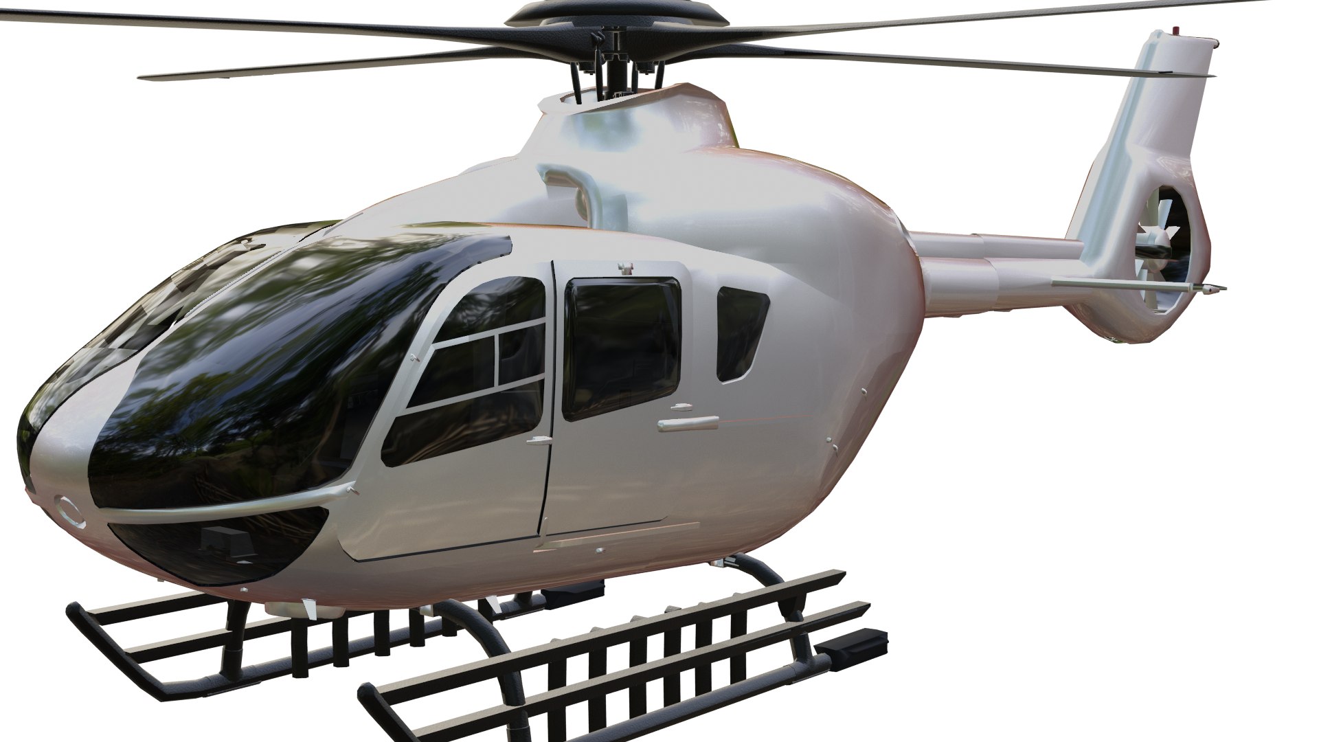 Helicopter Silver 3D Model - TurboSquid 1858884