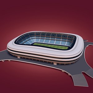 3D soccer stadium