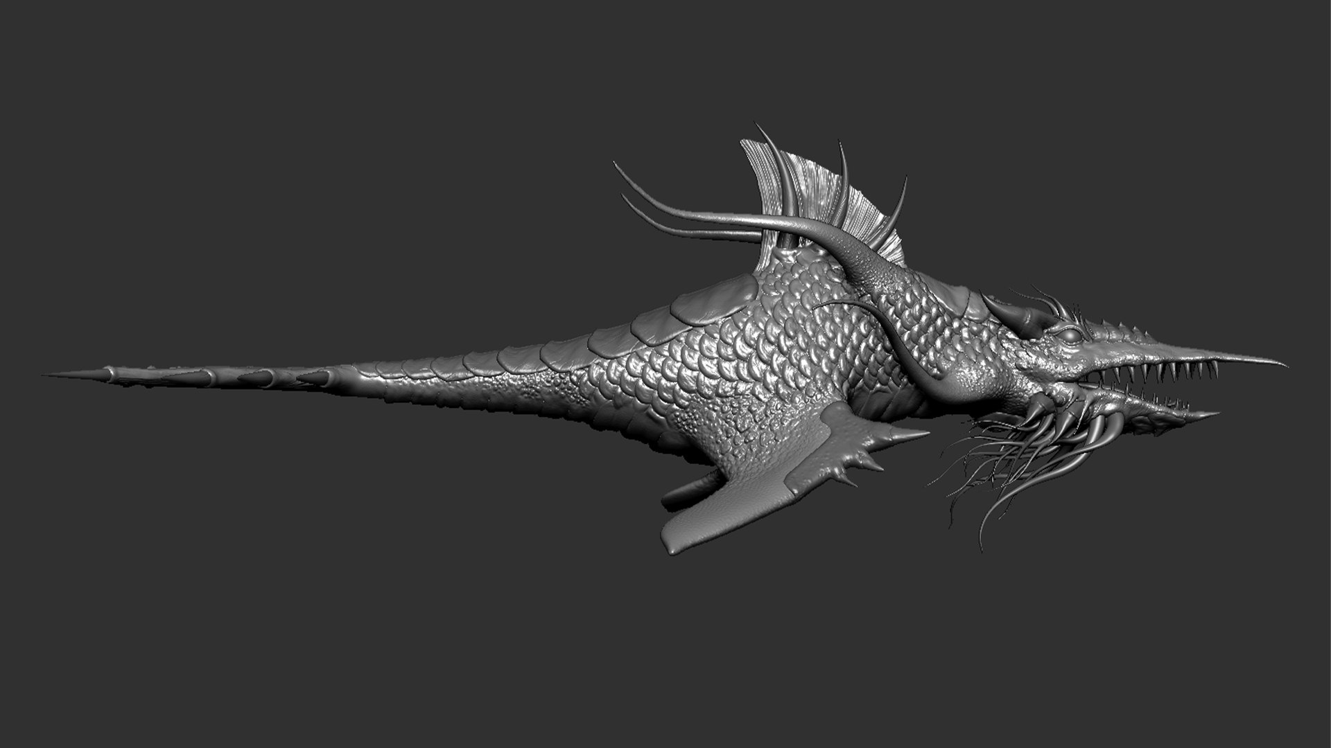 Monster Dragon Fish 3D Model - TurboSquid 1896165