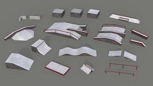 Lowpoly skatepark modules