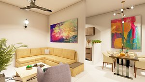 Apartment floor 3D model
