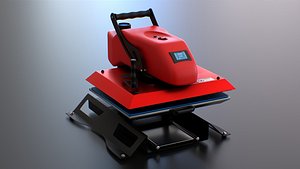 ST 4050H Sublimation T Shirt Heat Press Machine - Flat Bed Iron Low-poly 3D model