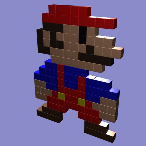 8 Bit Mario 3d Obj