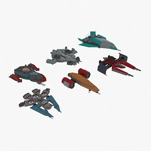 Spaceship Collection 3D model