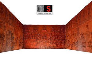 Pagoda Temple bas-relief wall