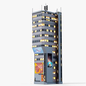 3D Sci-Fi Futuristic Building PBR 26