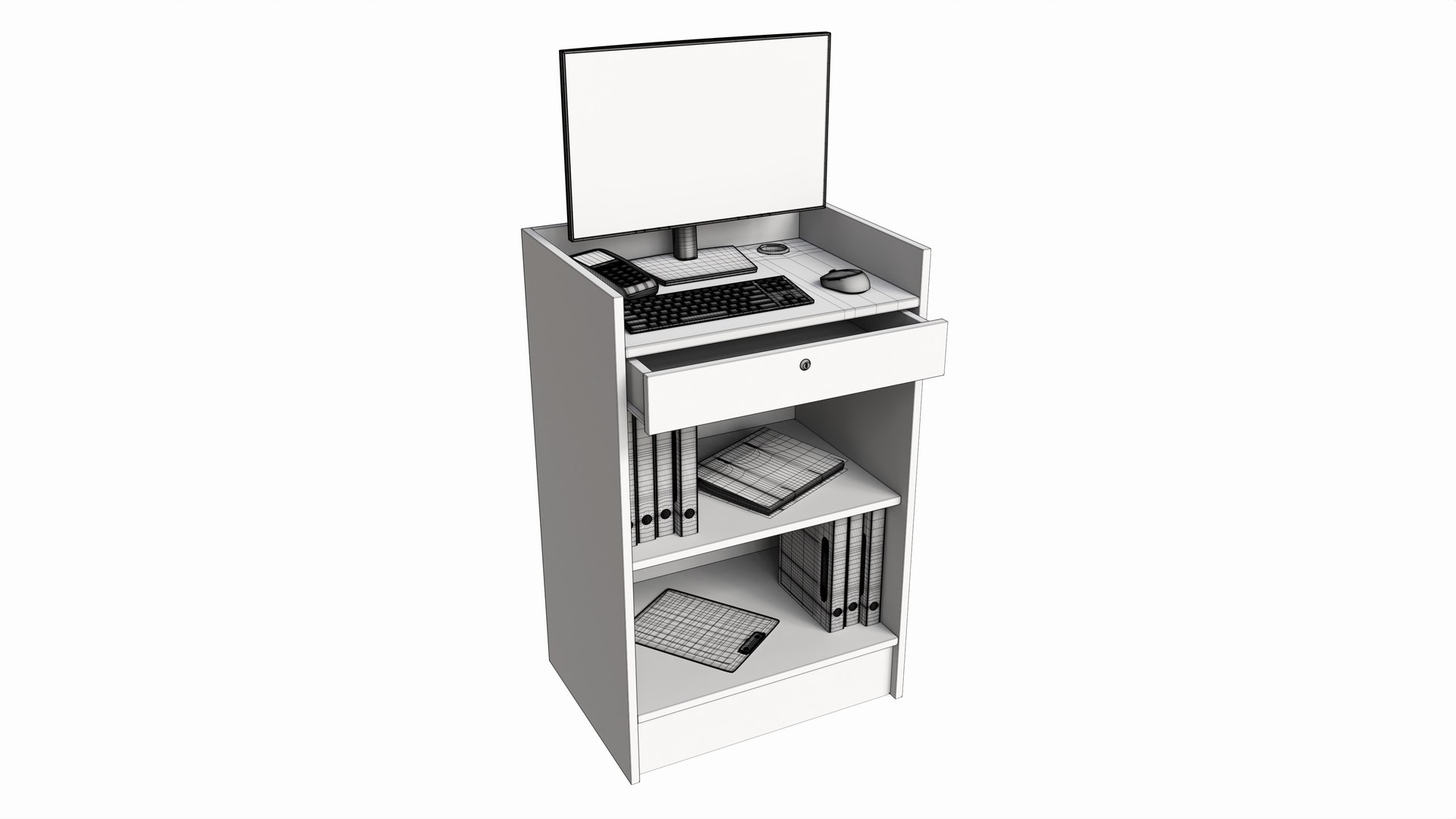 Store Register Checkout Counter 3D Model - TurboSquid 2226115