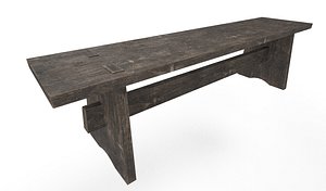 free 3ds model medieval bench
