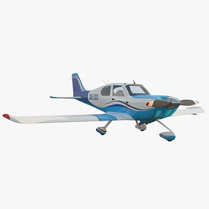 generic light aircraft airplane 3D model
