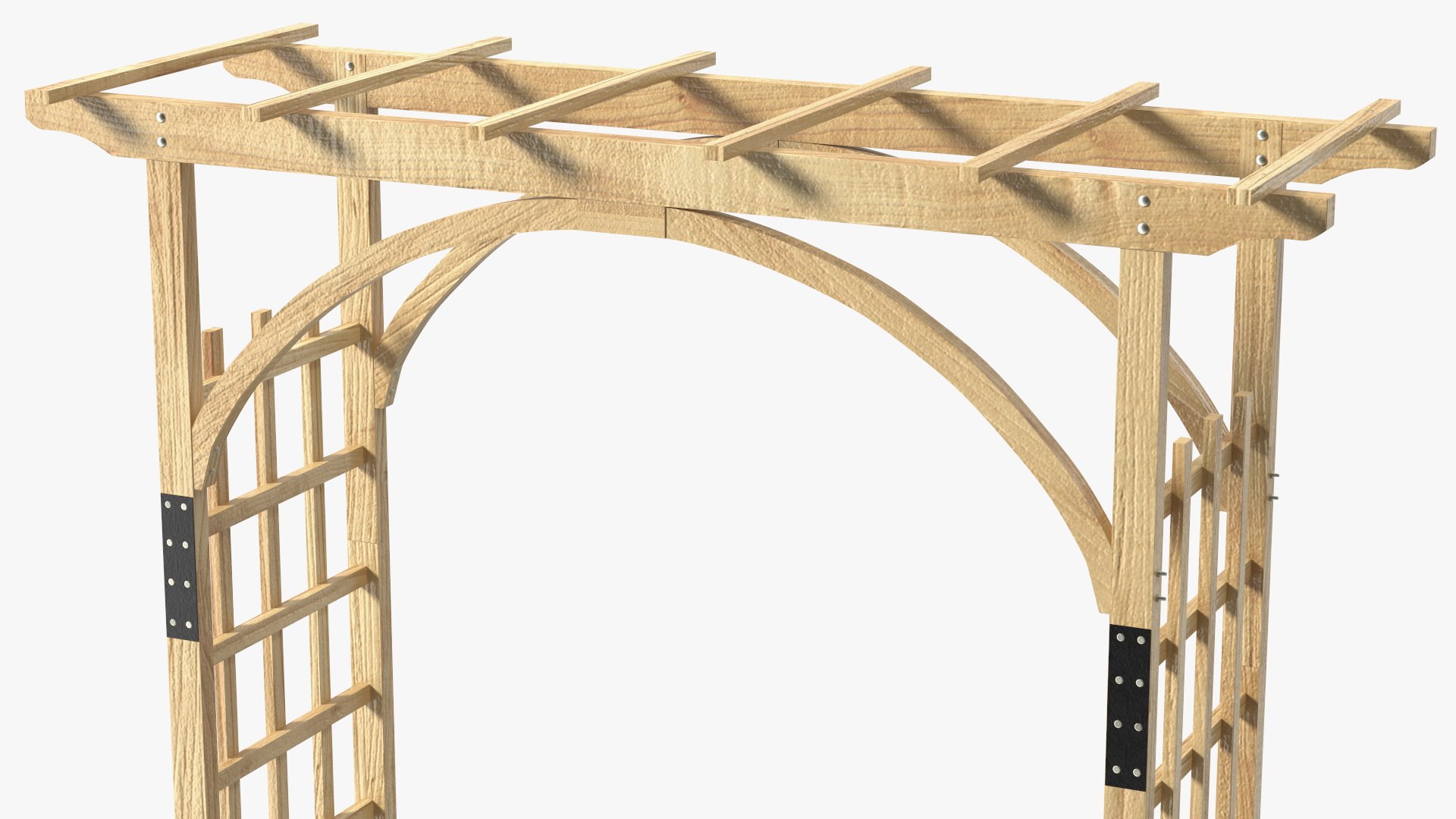 3D Outdoor Wooden Garden Archway model - TurboSquid 1841743
