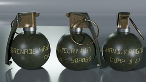 3D M67 Frag Grenade model