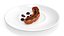 Baccello aperto di frutta del tamarindo sul piatto bianco