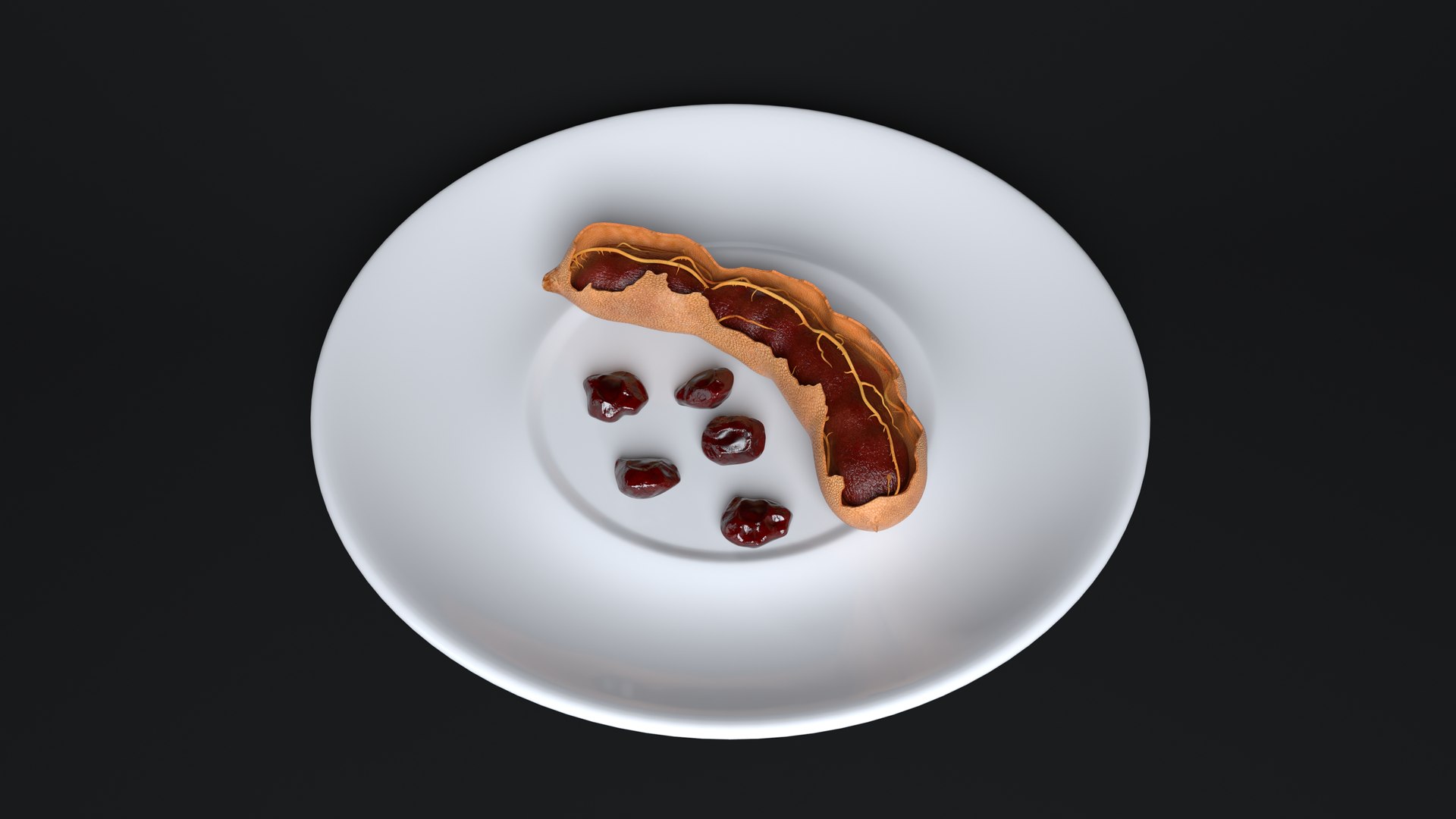 Opened Pod of Tamarind Fruit on White Plate 3D https://p.turbosquid.com/ts-thumb/p3/bqLWAV/x6/openedpodoftamarindfruitonwhiteplatemb3dmodel004/jpg/1694117607/1920x1080/fit_q87/bab80f8f9d0e29fc401aa9abcb9a6b23d8c5c1a1/openedpodoftamarindfruitonwhiteplatemb3dmodel004.jpg