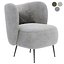 Tapicerowany fotel z oparciem typu Wingback