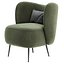 Tapicerowany fotel z oparciem typu Wingback