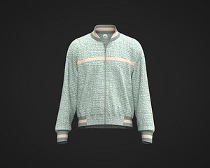 Mens Jacket with crepe fabric and contrast panels