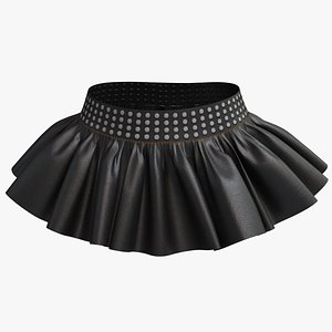 skirt 013 leather pbr 3D model