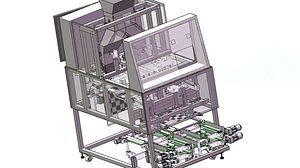 Automatic Granule Loose Bag Packing Machine 3D CAD Model model