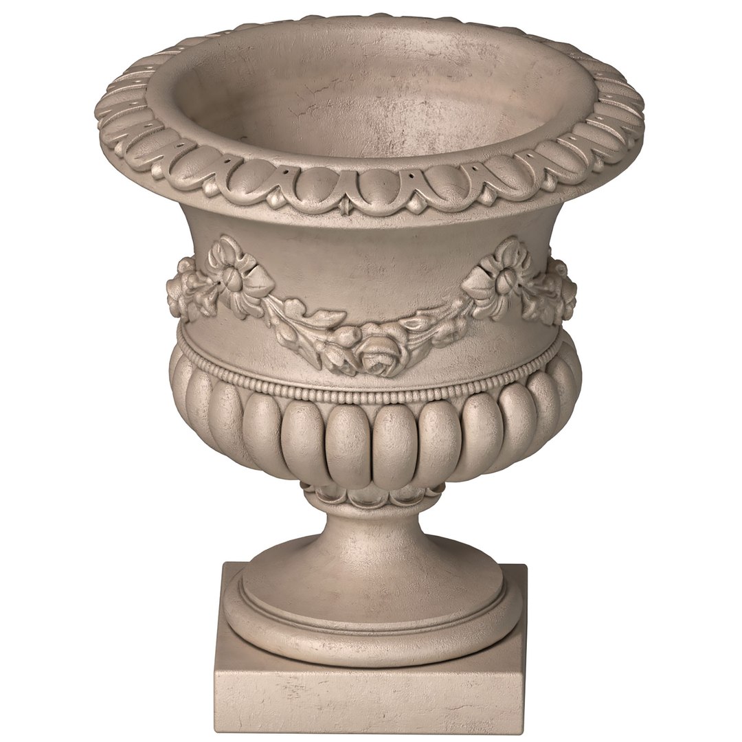 Classic Vase For Facade Decoration Flowerpot 3D - TurboSquid 2118909