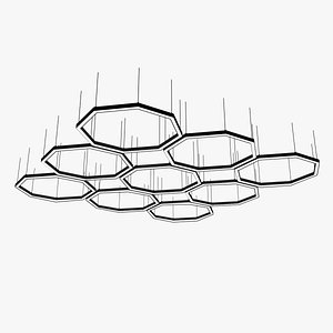 Octagon Showroom Light 3D model