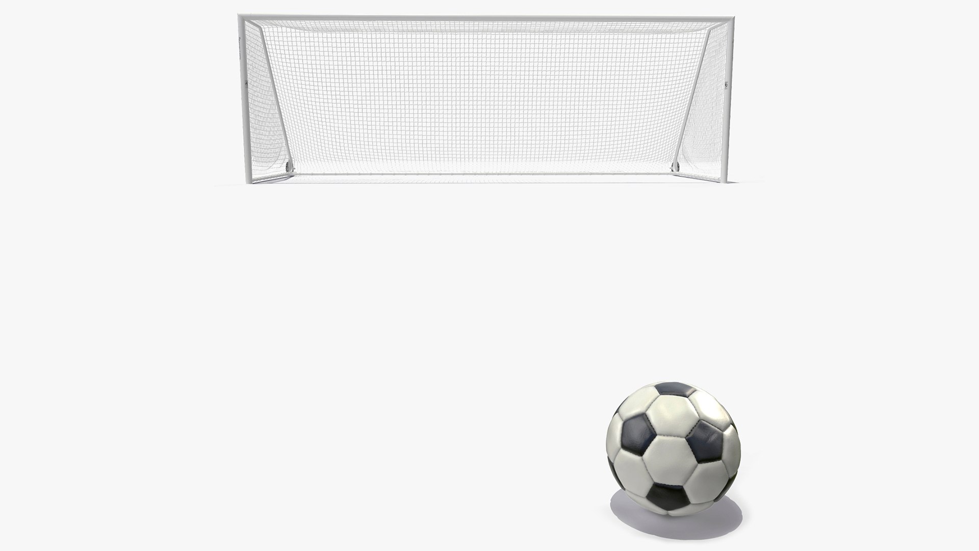 Animated Soccer Ball Hits the Bar and Bounces Back Off(1) 3D model preview