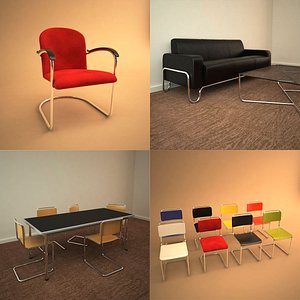 Collection of Gispen furniture