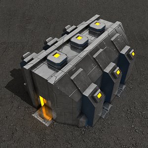 3ds max depot sci-fi building